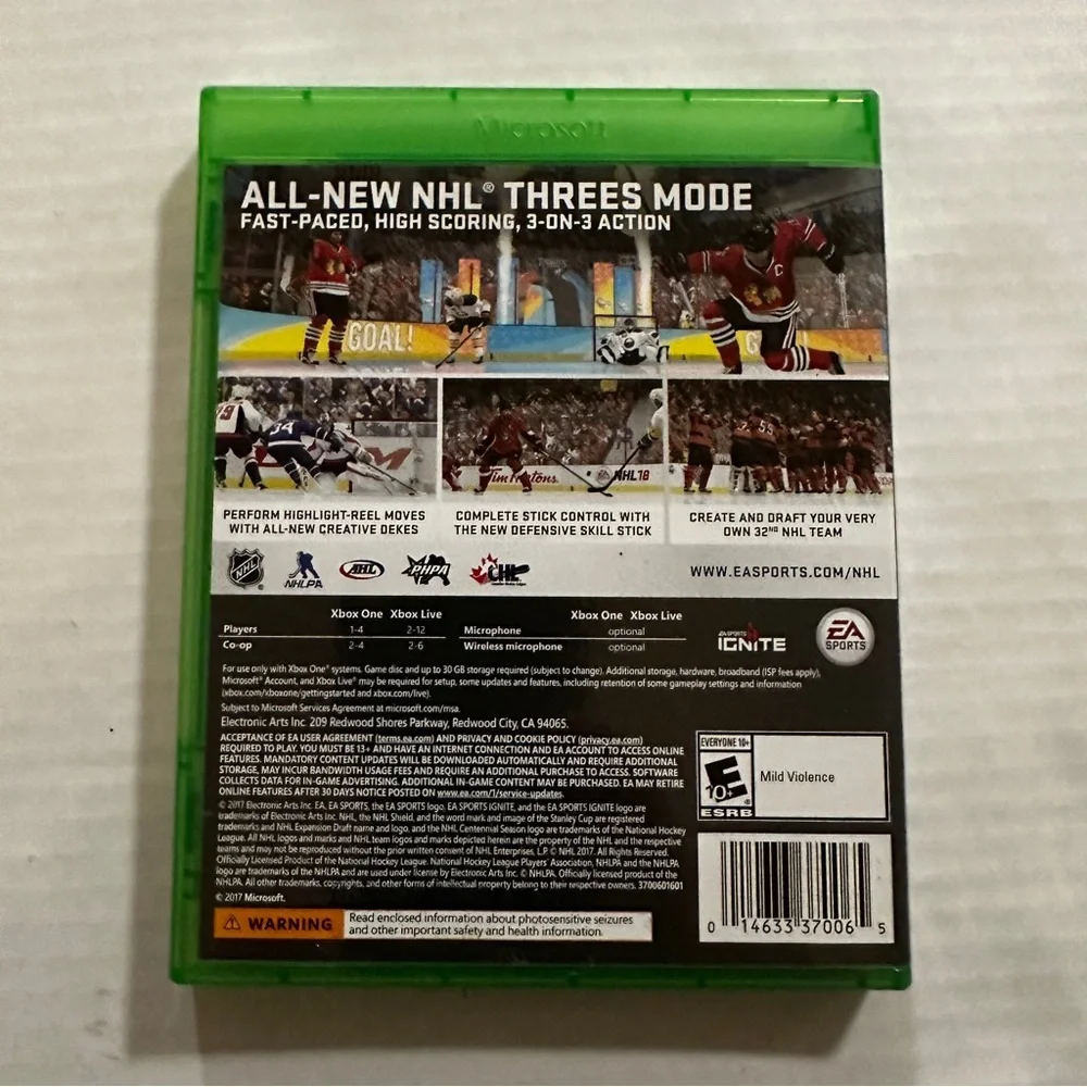 Xbox One‎ EA Sports NHL 18 Pre-Owned